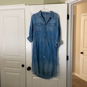 Free People midi Denim dress